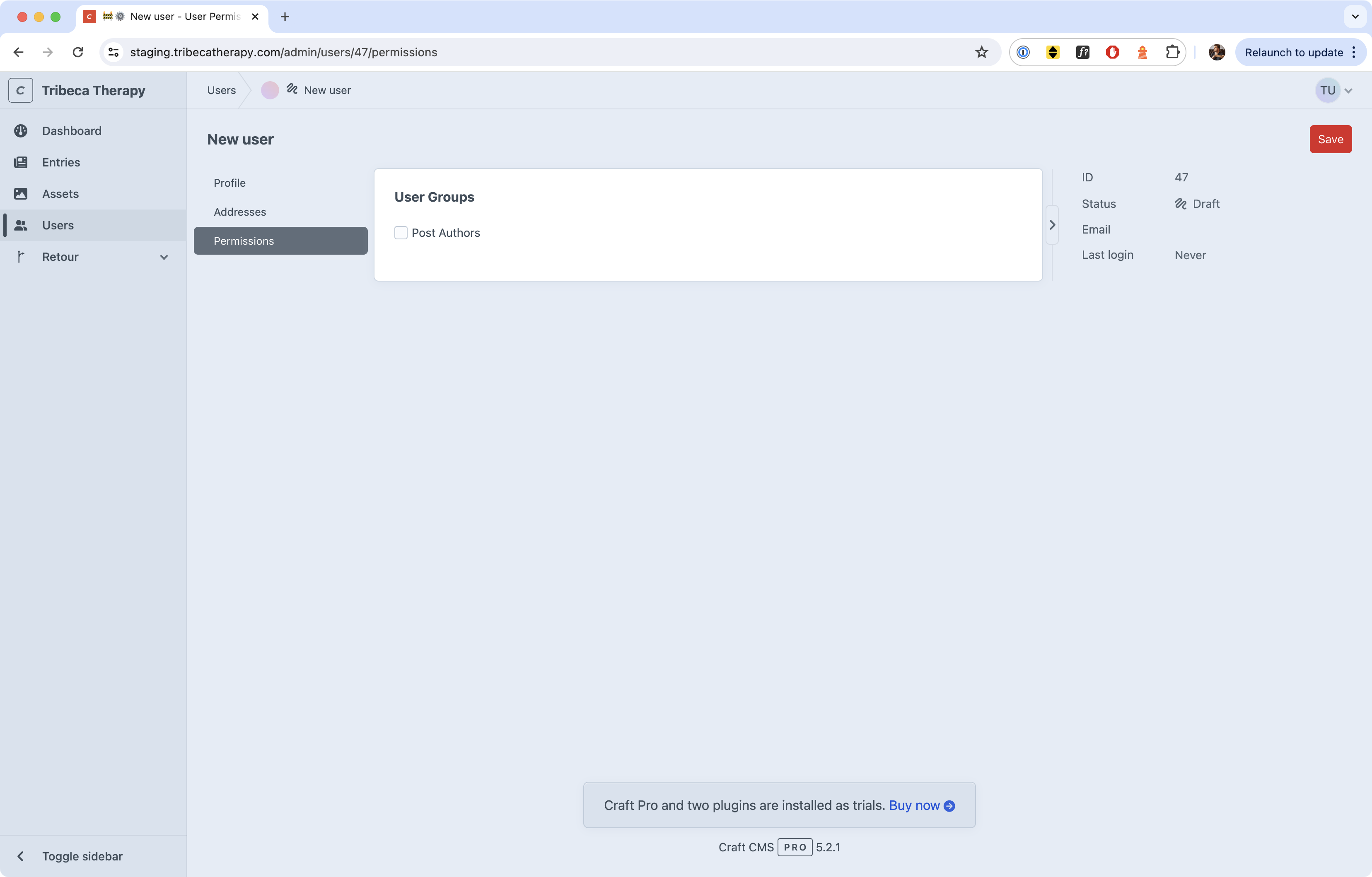 User groups